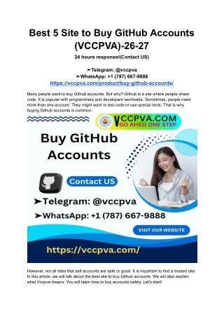 Best 5 Site to Buy GitHub Accounts (VCCPVA)-26-27