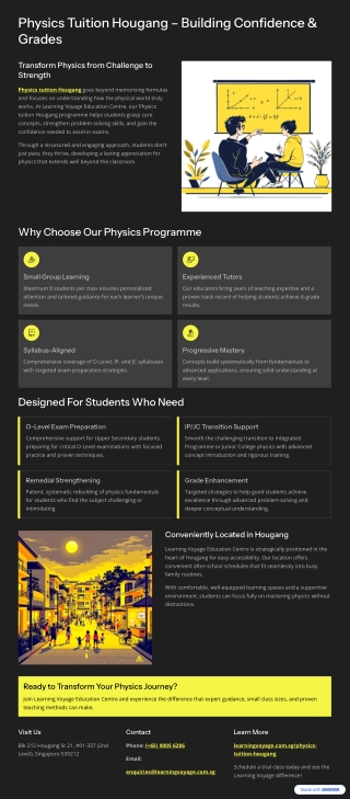 Ace Your Exams with Expert Physics Tuition in Hougang