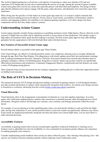 Best Aviator Game App UI/UX: What Enhances Decision Making