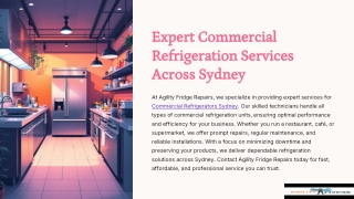 Commercial Refrigerators Sydney -Agility Fridge Repairs
