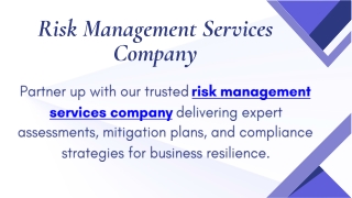 Risk Management Services Company