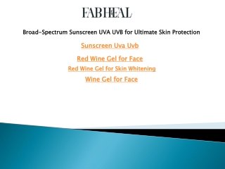 Broad-Spectrum Sunscreen UVA UVB for Ultimate Skin Protection