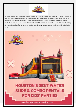 Rent a water slide spring tx