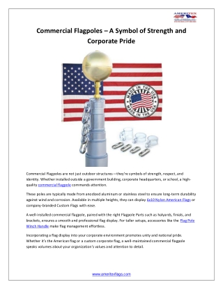 Commercial Flagpoles A Symbol of Strength and Corporate Pride