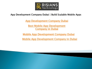 App Development Company Dubai  Build Scalable Mobile Apps
