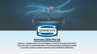 Simmons Mattresses - Premium Sleep Solutions in Singapore