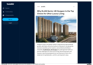 Why ELAN Sector-49 Gurgaon Is the Top Choice for Ultra-Luxury Living
