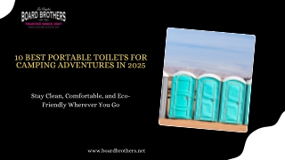 10 Best Portable Toilets for Camping Adventures in 2025