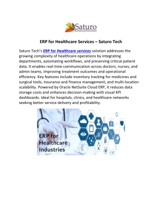ERP for Healthcare