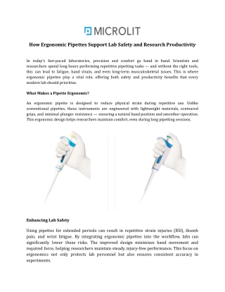 Redefining Laboratory Safety Through Ergonomic Innovation