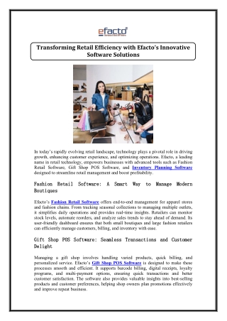 Fashion Retail Software