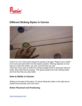 Mastering Carrom: A Simple Guide to Different Striking Styles