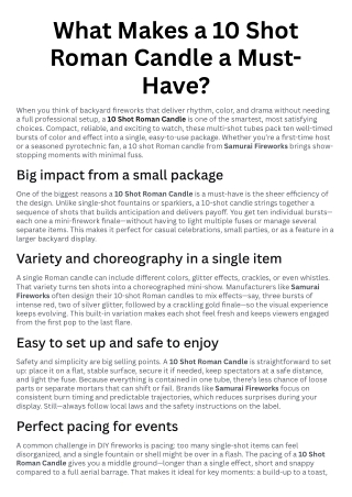 10 Shot Roman Candle