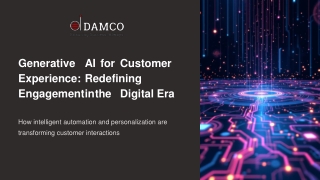 Generative AI for Customer Experience - Redefining Digital Engagement