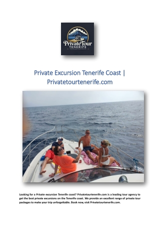 Private Excursion Tenerife Coast | Privatetourtenerife.com
