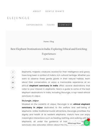 Best Elephant Destinations in India