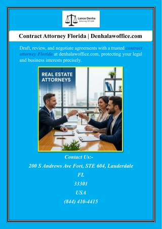 Contract Attorney Florida | Denhalawoffice.com