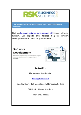 Top Bespoke Software Development UK for Tailored Business Solutions
