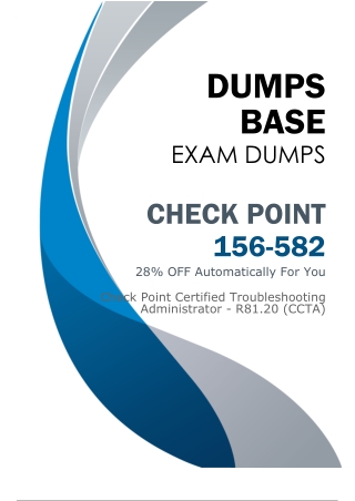 Choose DumpsBase 156-582 Dumps (V8.02) to Prepare for Your Exam Effectively
