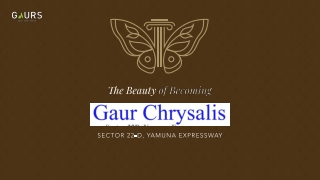 Gaur Chrysalis Sector 22D Yamuna Expressway PDF