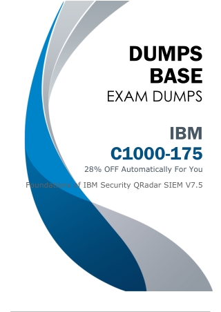 Choose DumpsBase C1000-175 Dumps (V8.02) to Prepare for Your Exam Effectively