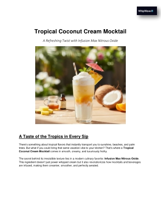 Tropical Coconut Cream Mocktail