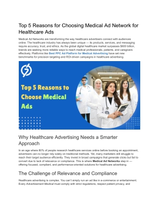Top 5 Reasons for Choosing Medical Ad Network for Healthcare Ads