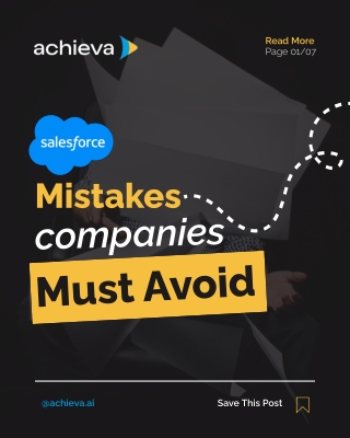 Salesforce Mistakes Companies Must Avoid