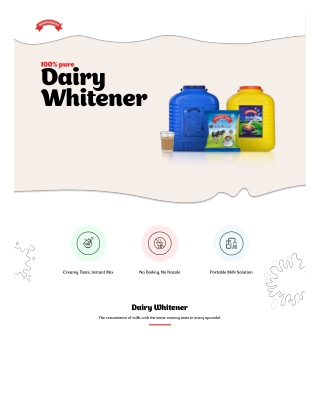 100% Pure Dairy Whitener | Madhusudan