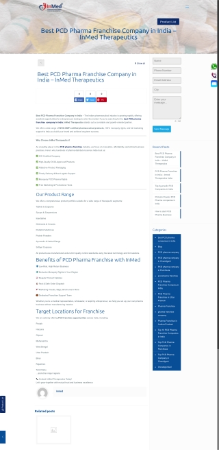 best pcd pharma franchise company in India