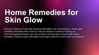 home remedies for glowing skin