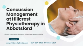 Concussion Management at Hillcrest Physiotherapy in Abbotsford