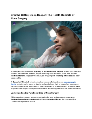 Breathe Better, Sleep Deeper_ The Health Benefits of Nose Surgery