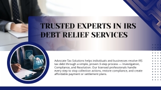 IRS Debt Relief Services Made Simple with Advocate Tax Solutions