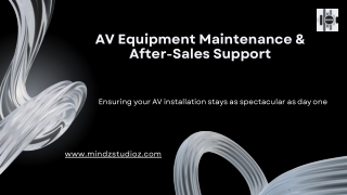 AV Equipment Maintenance Services You Can Trust