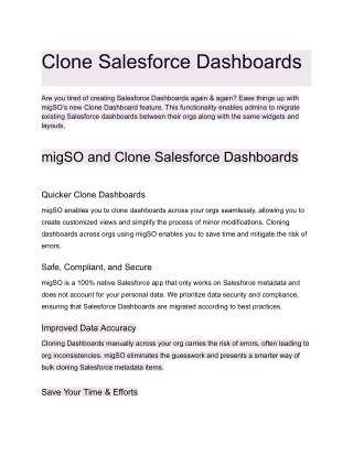 Clone Dashboards in salesforce | Bulk Clone Salesforce Dashboards