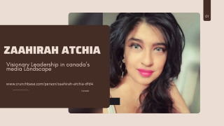 The Transformational Leadership Story of Zaahirah Atchia