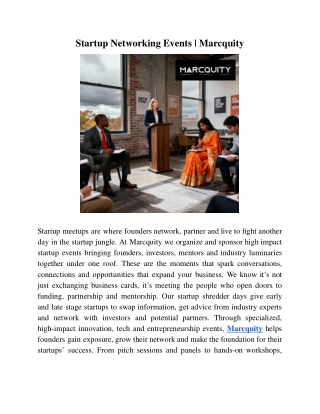 Startup Networking Events