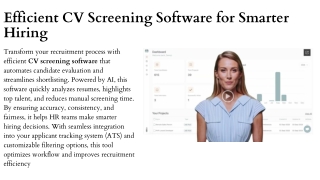 Efficient CV Screening Software for Smarter Hiring