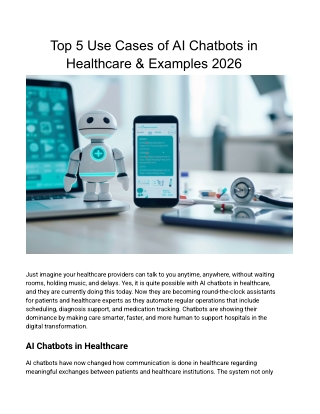 How AI Chatbots Are Revolutionizing Healthcare: Top 5 Use Cases & Examples 2025