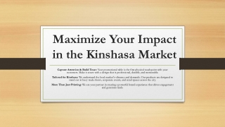 Elevate Your Event Presence in Kinshasa | U-Tech Africa Promotional Printing