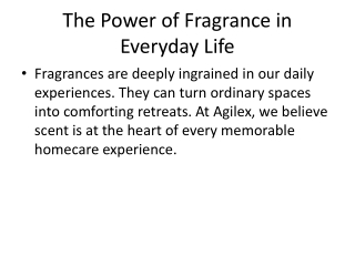 Home Care Fragrance Manufacturers - Powering Clean with Scent