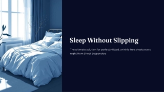 The ultimate solution for perfectly fitted, wrinkle-free sheets every night from Sheet Suspenders