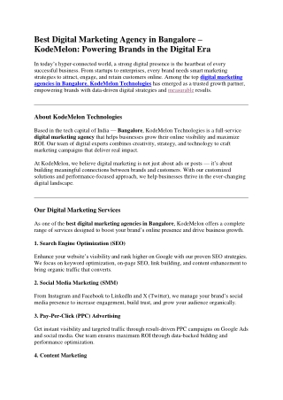 Best Digital Marketing Agency in Bangalore pdf
