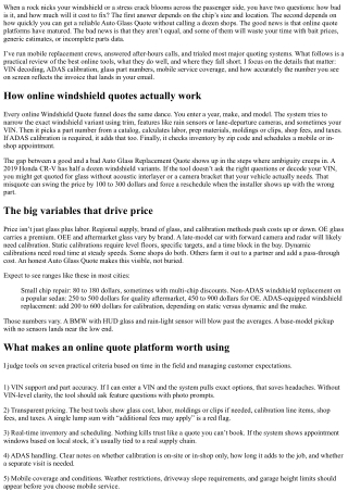 Auto Glass Quote Tools: Best Online Platforms Reviewed