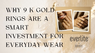Why 9 K Gold Rings Are a Smart Investment for Everyday Wear