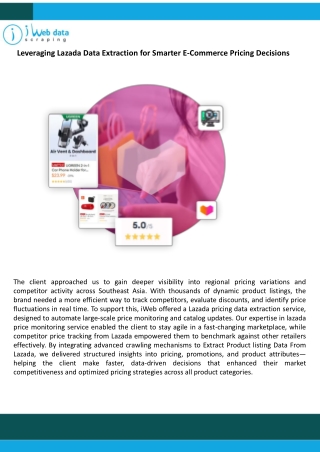 Lazada Data Extraction for Smarter Pricing Decisions