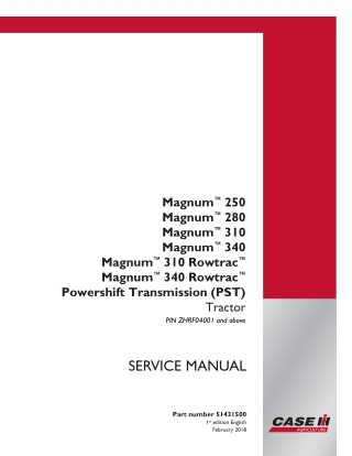 CASE IH Magnum 340 Powershift Transmission (PST) Tier 4B Tractor Service Repair Manual 9