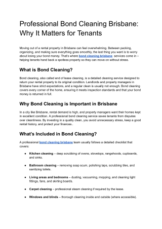 _Brisbane bond cleaning brisbane Hassle-Free