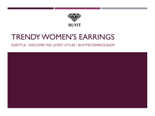 Trendy Women's Earrings